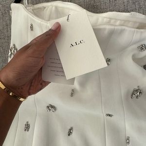 ALC Elsie Strapless Embellished Mini Dress